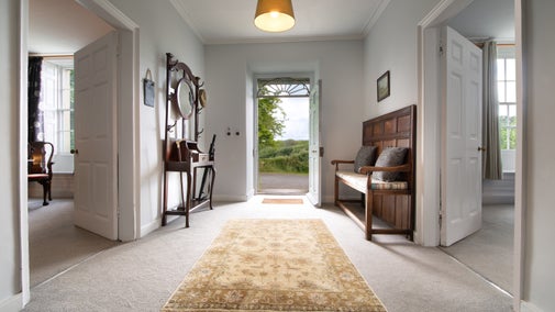 The entrance hallway at Stackpole Manor House, Pembrokeshire